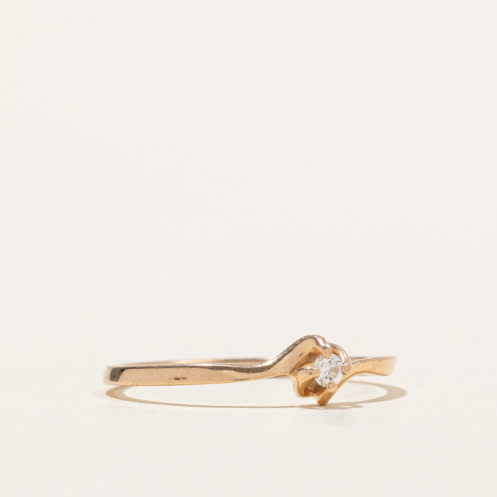Diamond Petite Bypass Ring | 0.04ct | SZ 6.75