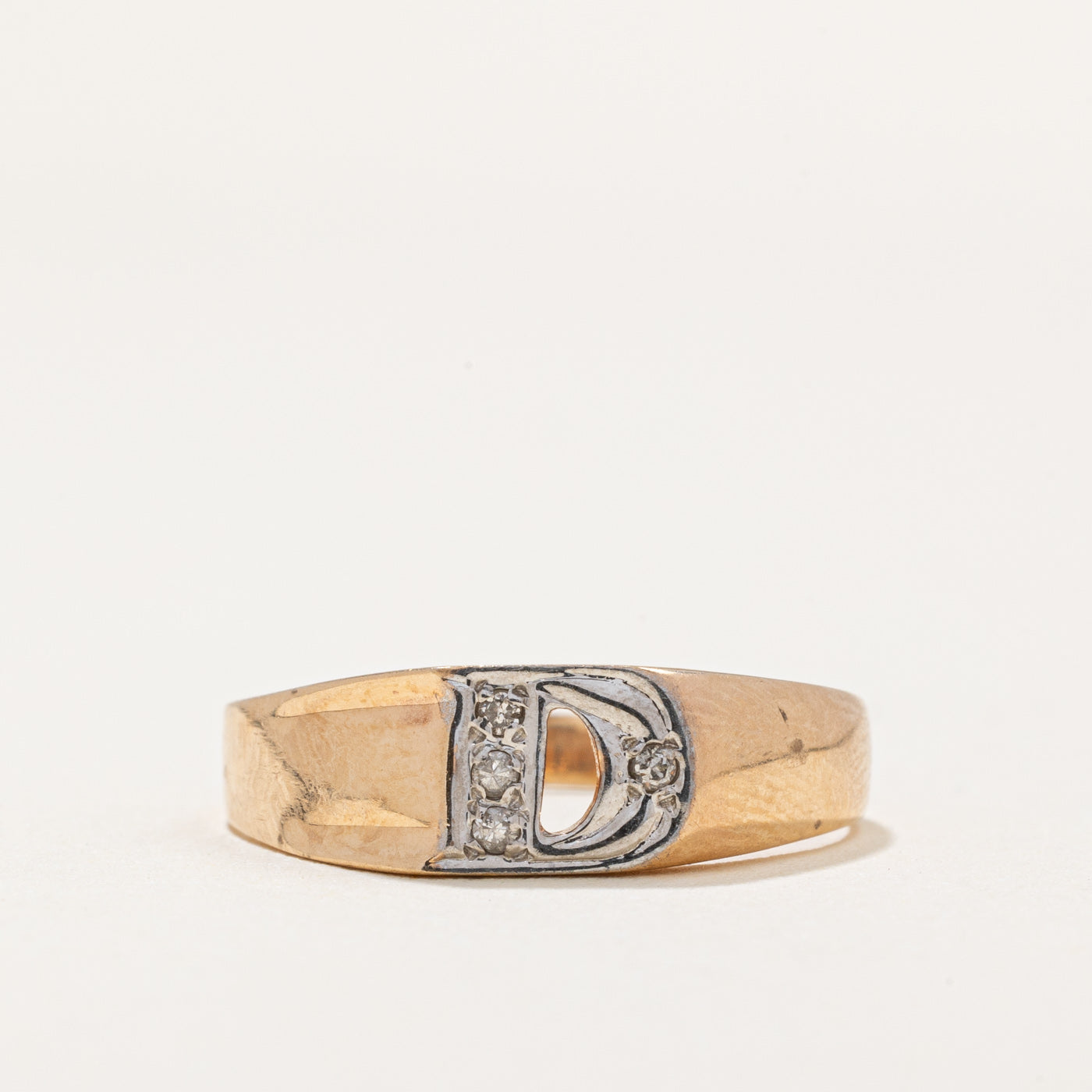 Diamond 'D' Initial Ring | 0.04ctw | SZ 7.25 |