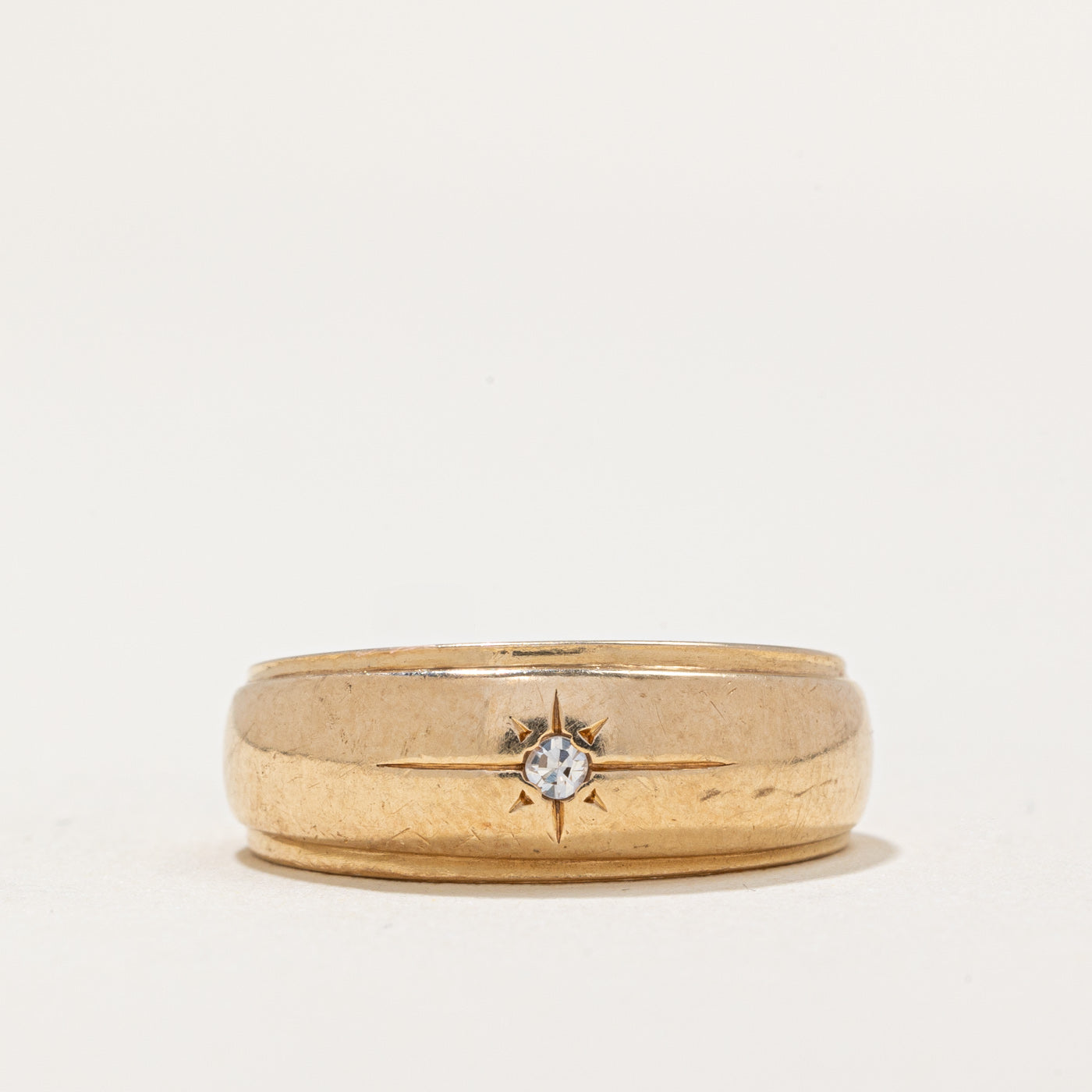 Bague sertie de diamants en forme d'étoile | 0,03 ct | Taille 5 | 