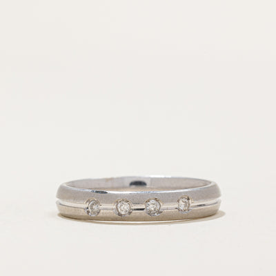 Four Stone Flush Set Diamond Band | 0.05ctw | SZ 6.5 |