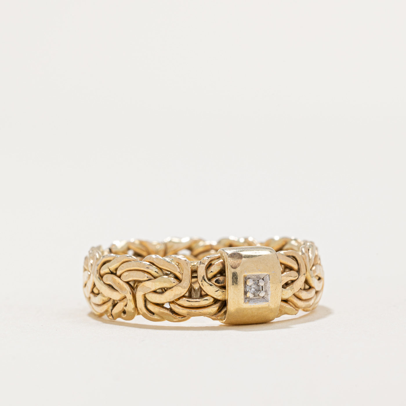 Diamond Byzantine Chain Ring | 0.02ct | SZ 10 |