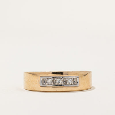Three Stone Diamond Row Band | 0.07ctw | SZ 10 |