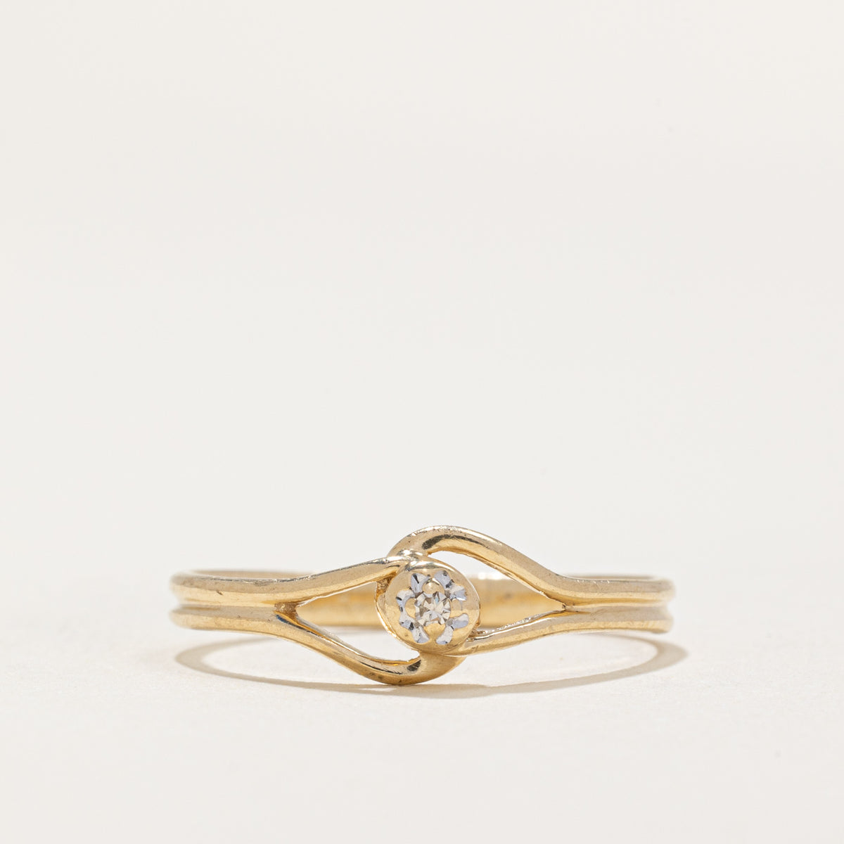 Diamond Abstract Ring | 0.01ct | SZ 5.5