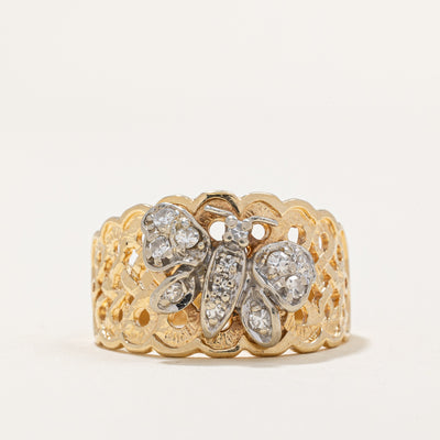 Diamond Butterfly Ring | 0.22ctw | SZ 8.75 |