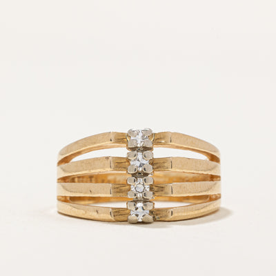 Diamond Column Ring | 0.12ctw | SZ 5.25 |
