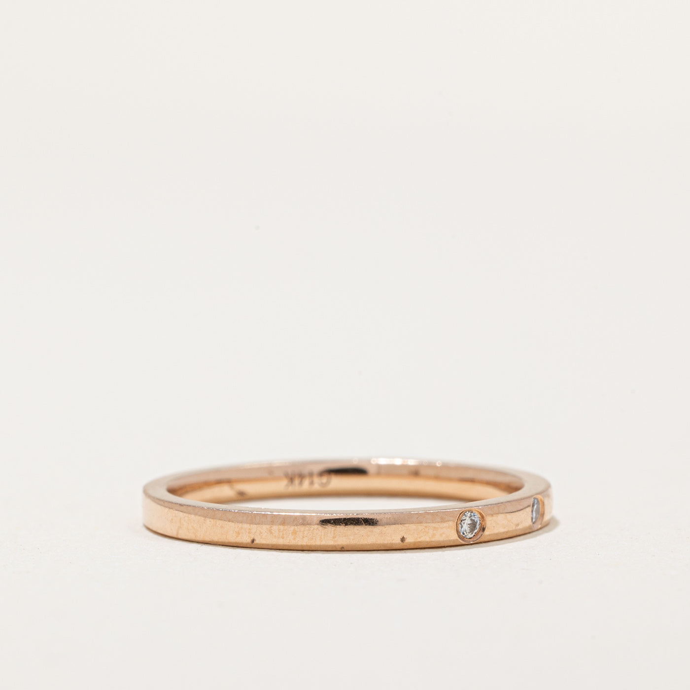 Bague sertie de diamants à fleur | 0,05 ct au total | Taille 6,5 | 