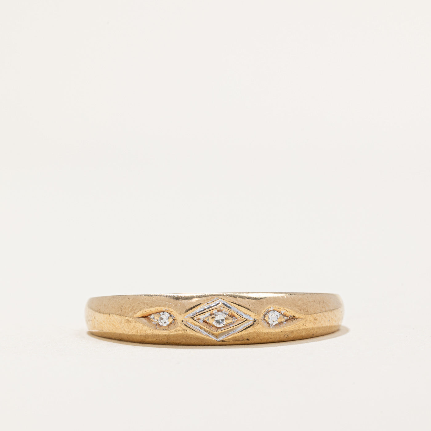Three Stone Diamond Band | 0.03ctw | SZ 13.75 |