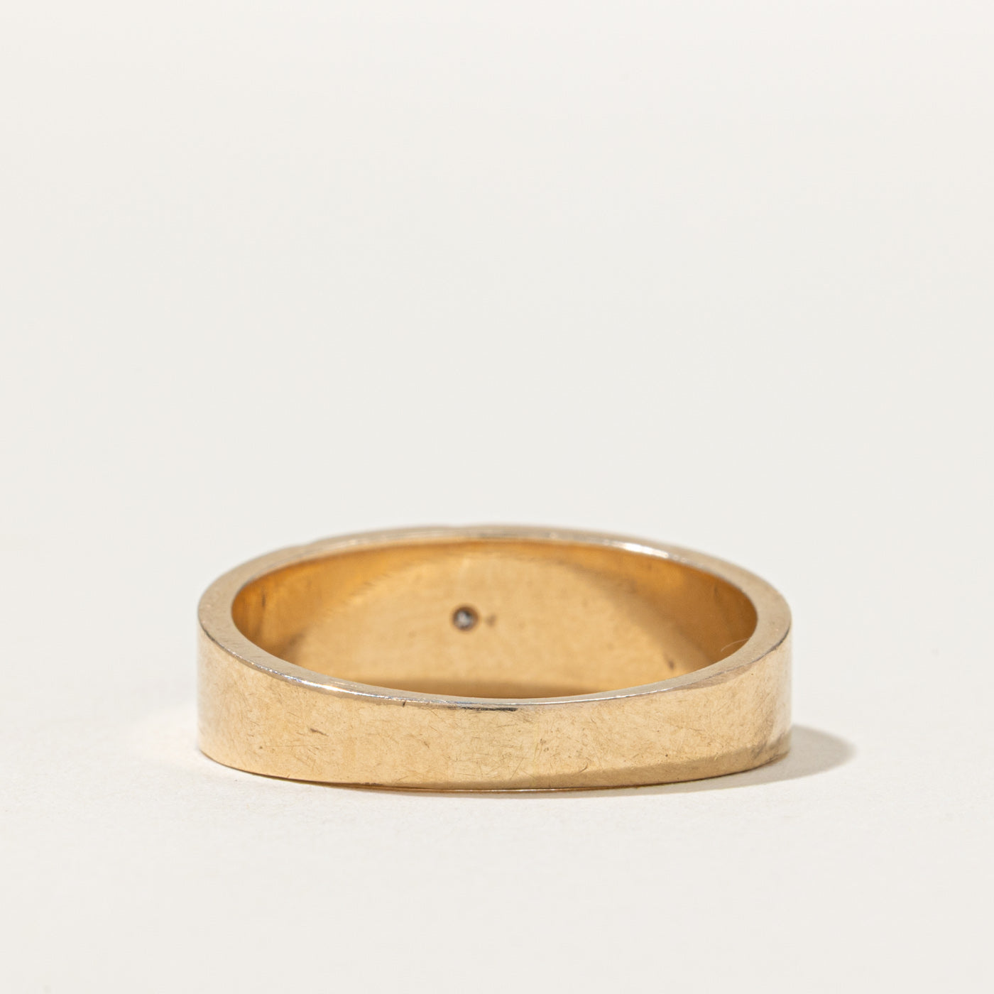 Star Set Diamond Grooved Band | 0.01ct | SZ 10