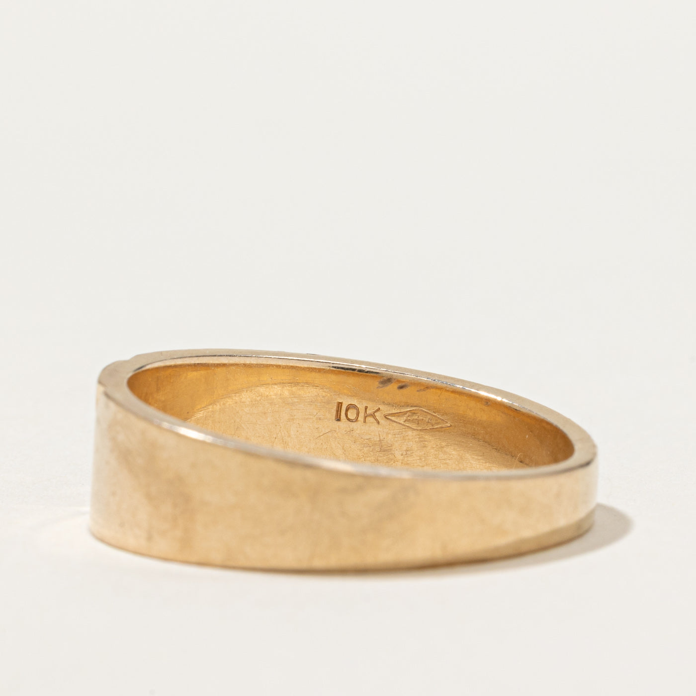 Star Set Diamond Grooved Band | 0.01ct | SZ 10