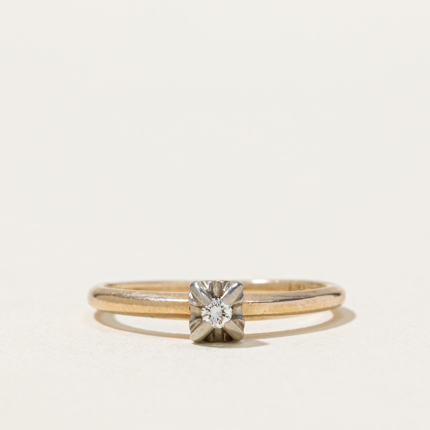 Solitaire Illusion Set Diamond Ring | 0.03ct | SZ 4.75