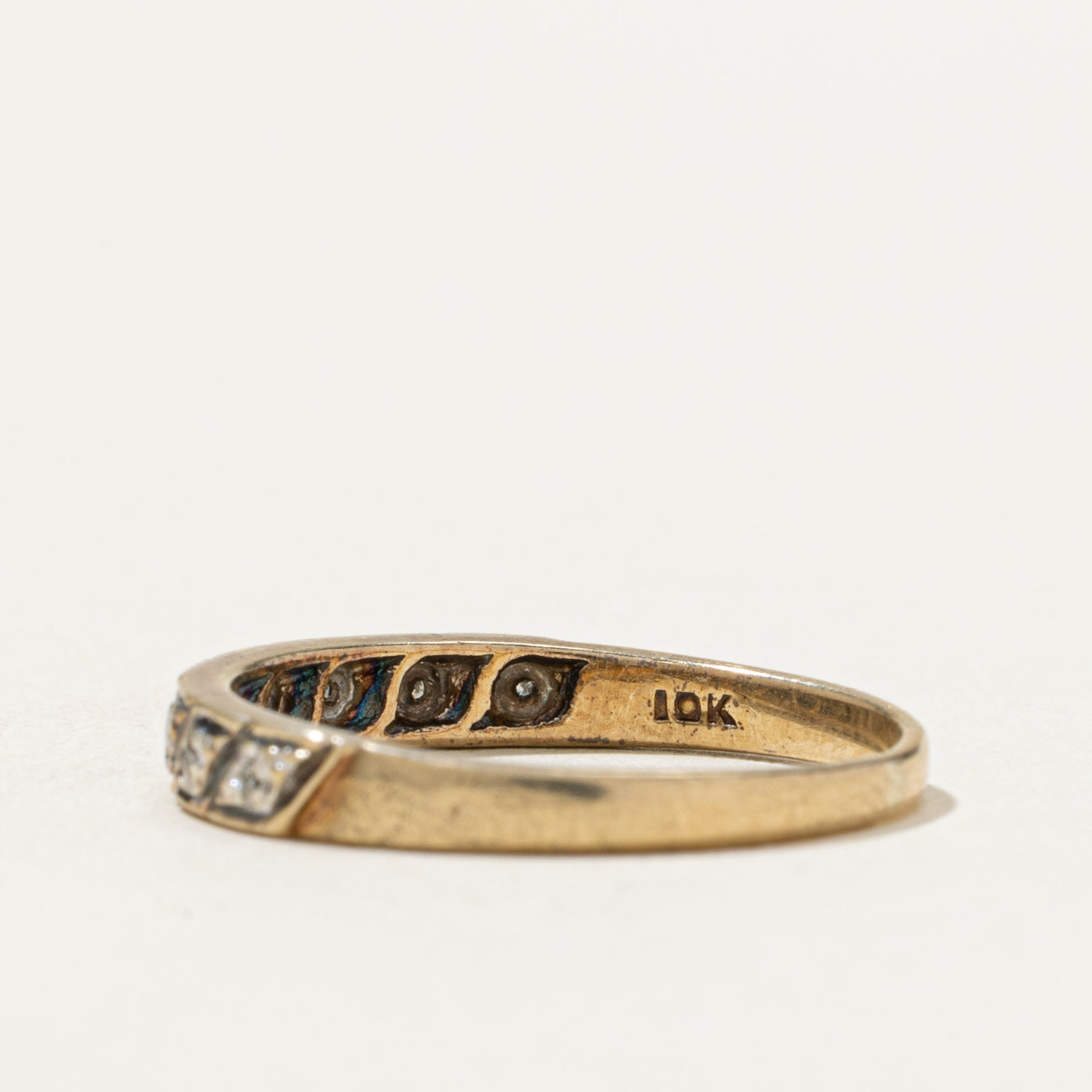 Semi Eternity Diamond Grooved Band | 0.05ctw | SZ 8