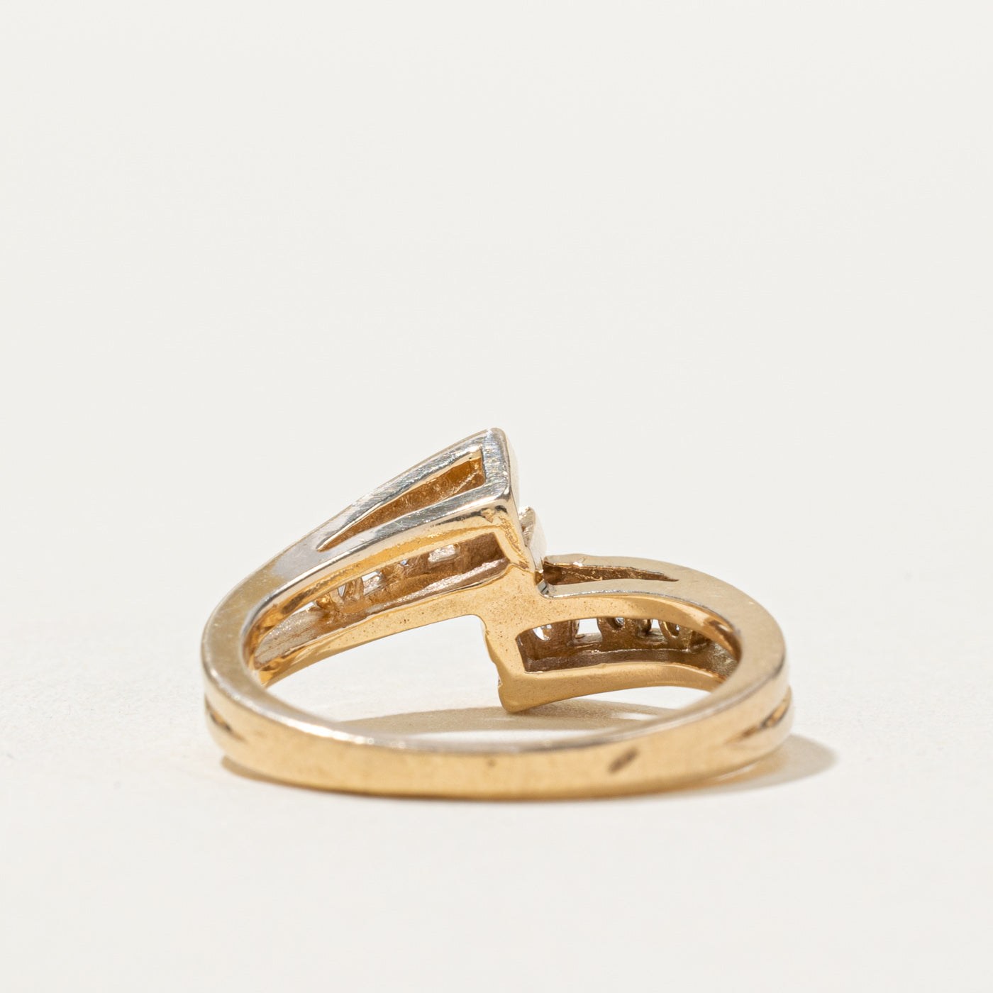 Channel Set Diamond Bypass Ring | 0.17ctw | SZ 6