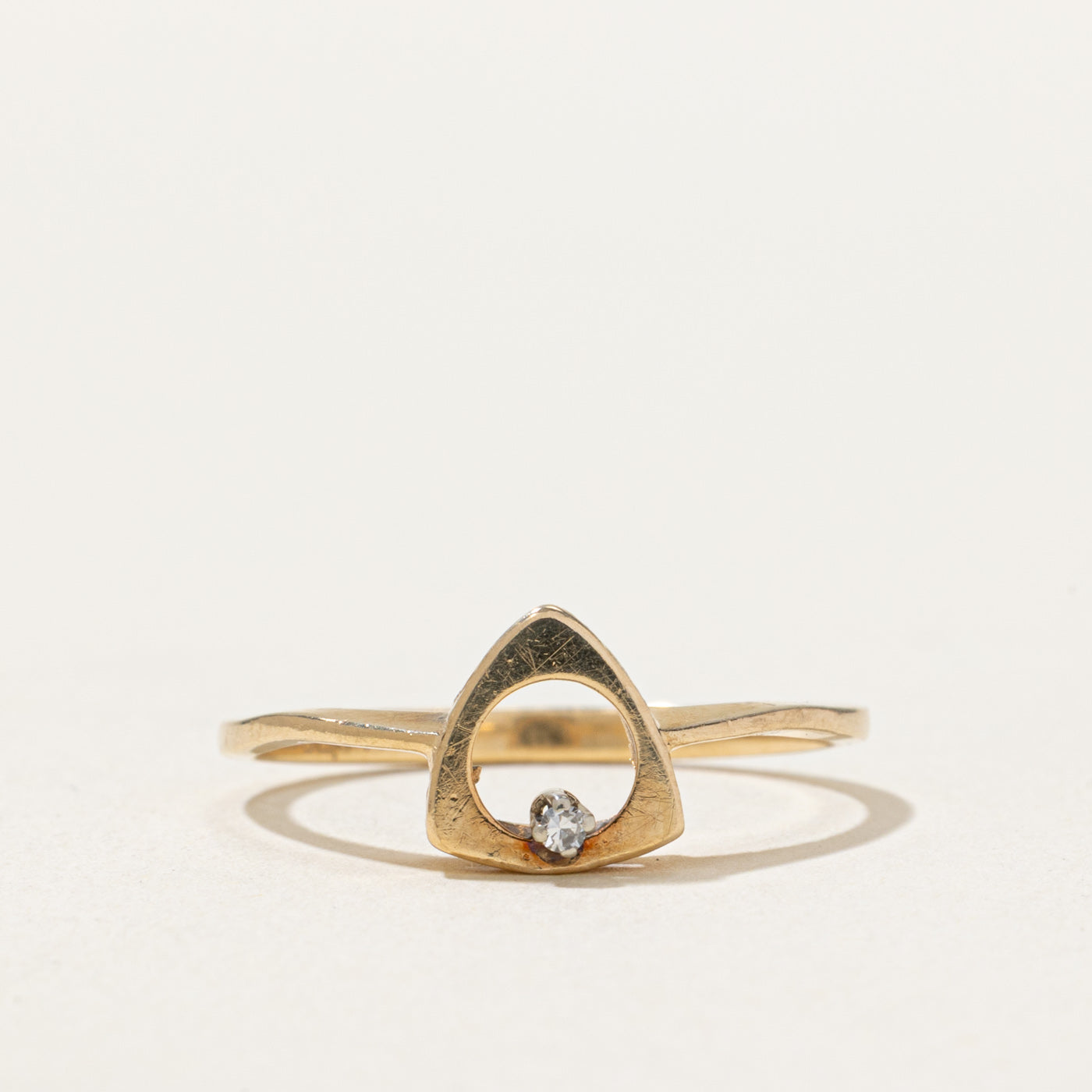 Diamond Open Triagle Ring | 0.01ct | SZ 6