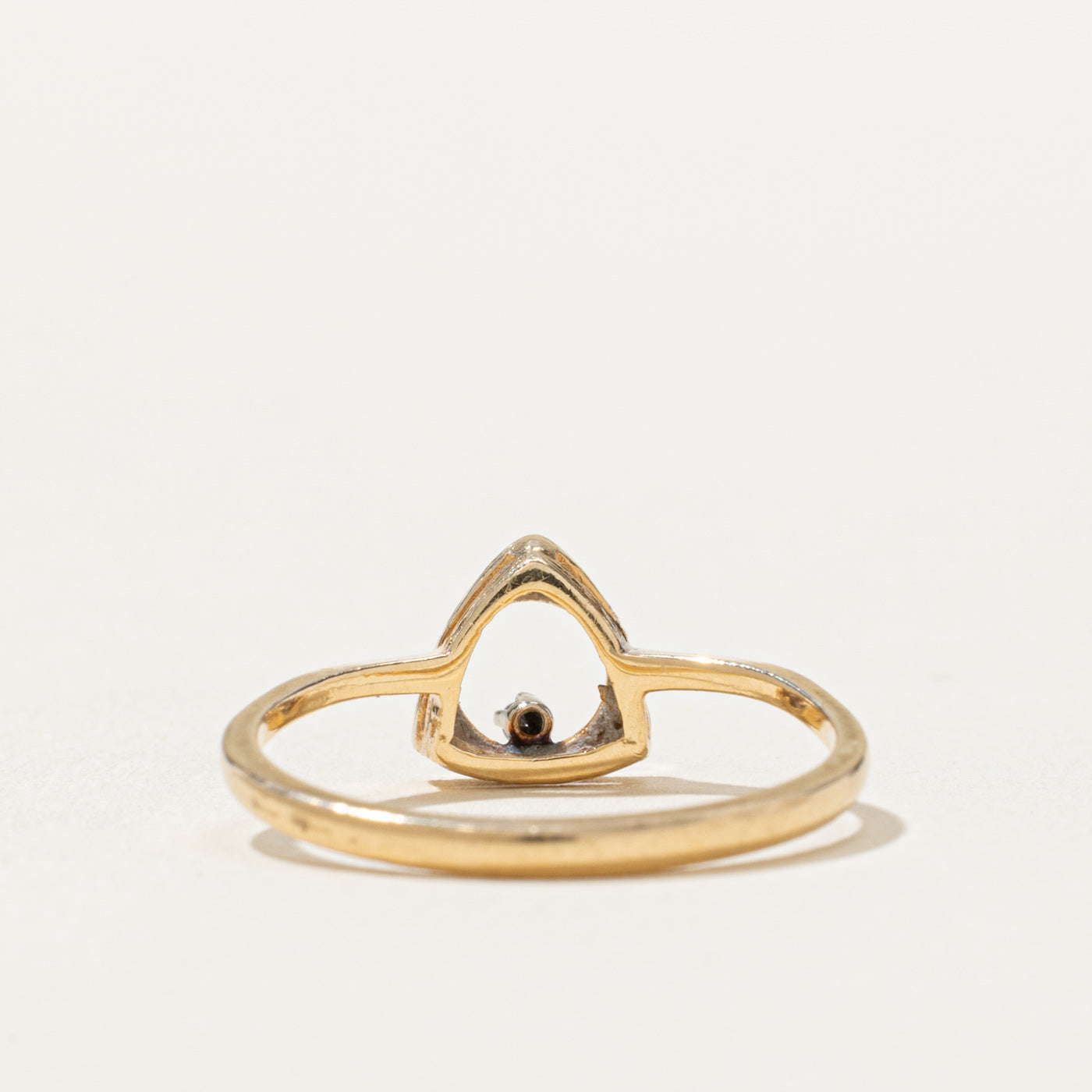 Diamond Open Triagle Ring | 0.01ct | SZ 6