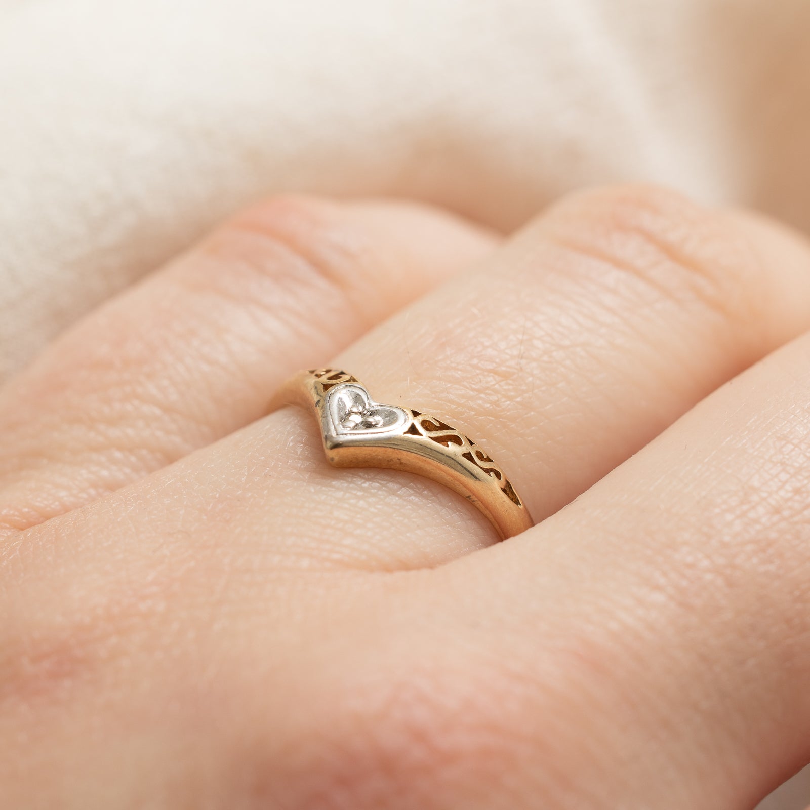 Diamond Chevron Ring | 0.004ct | SZ 6.25
