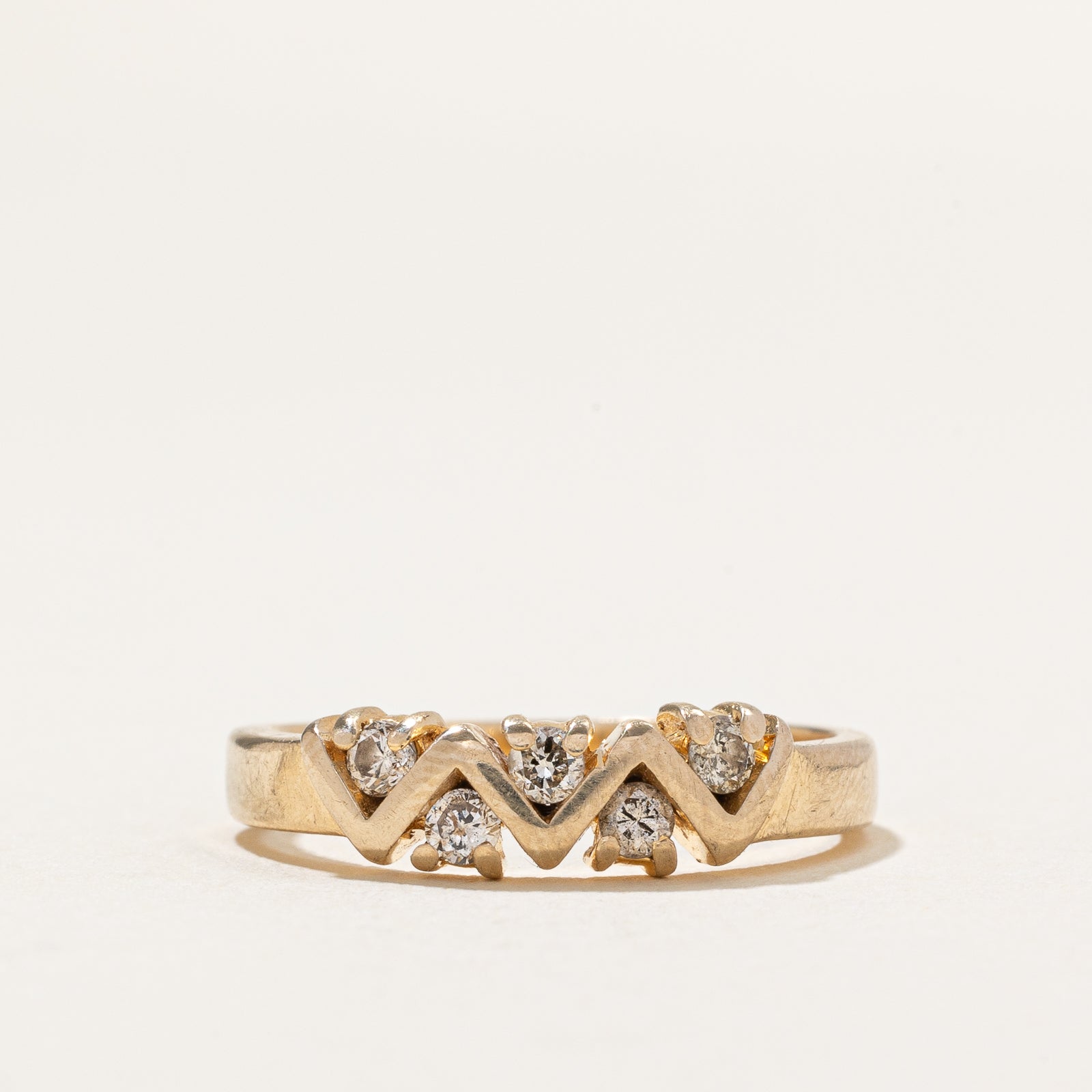 Diamond Zigzag Ring | 0.20ctw | SZ 6.75