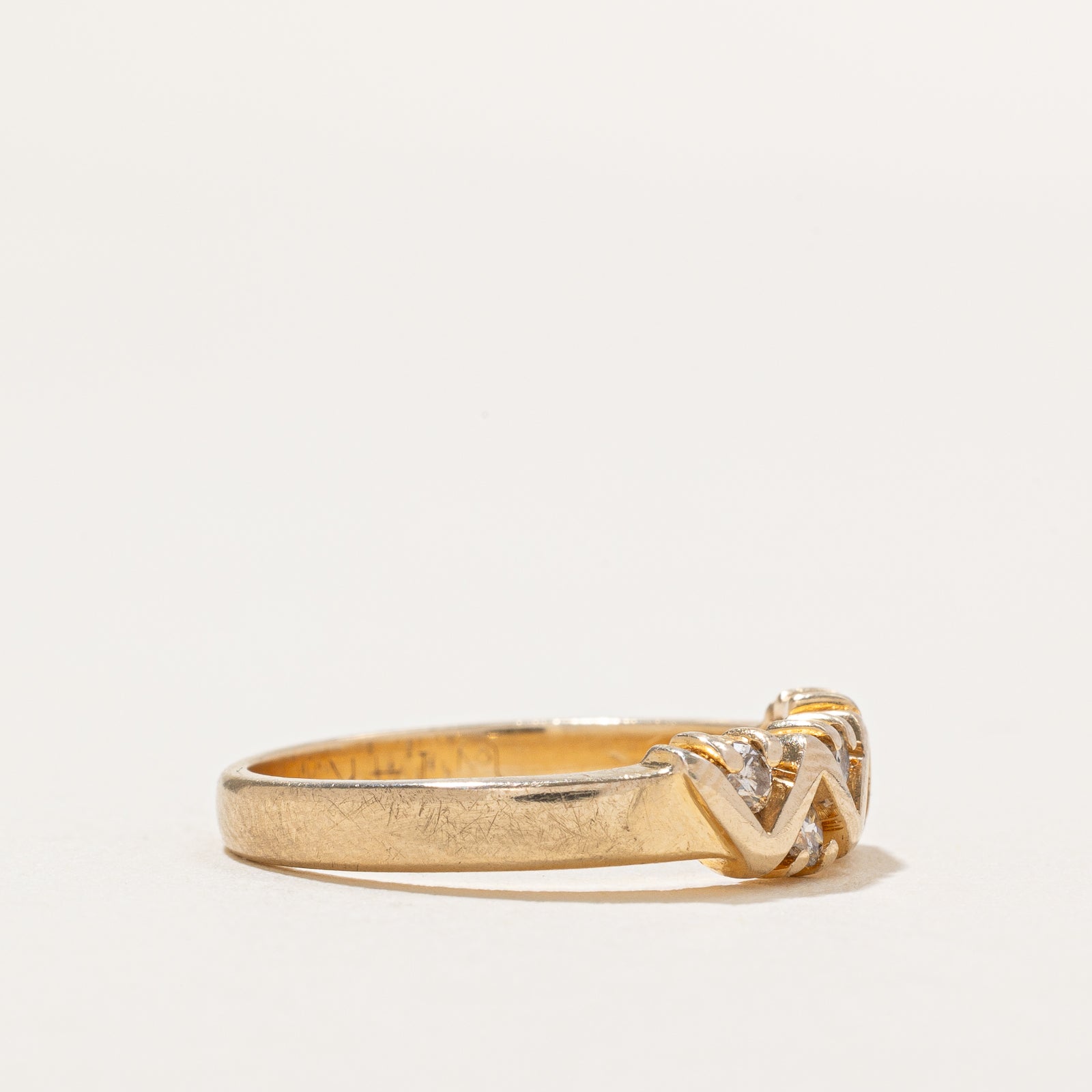Diamond Zigzag Ring | 0.20ctw | SZ 6.75