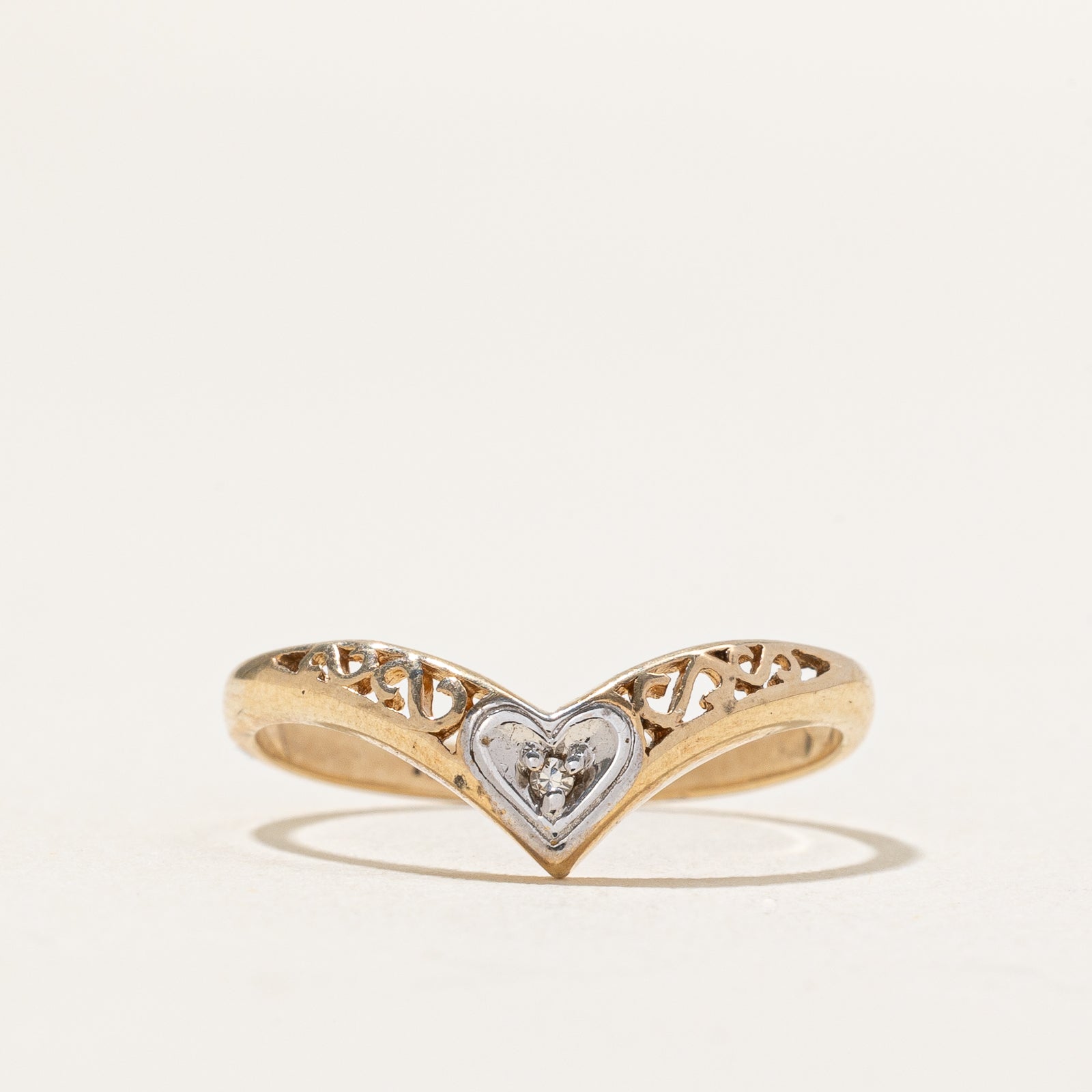 Diamond Chevron Ring | 0.004ct | SZ 6.25