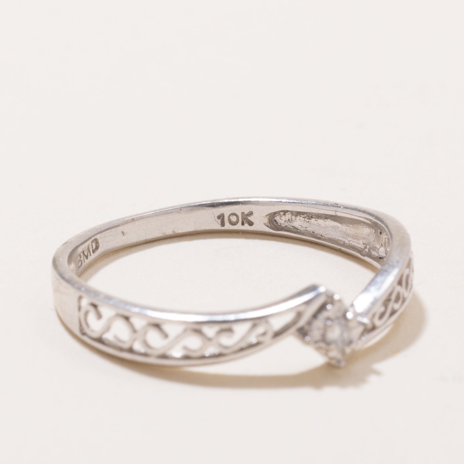 Diamond Bypass Ring | 0.015ct | SZ 7.5