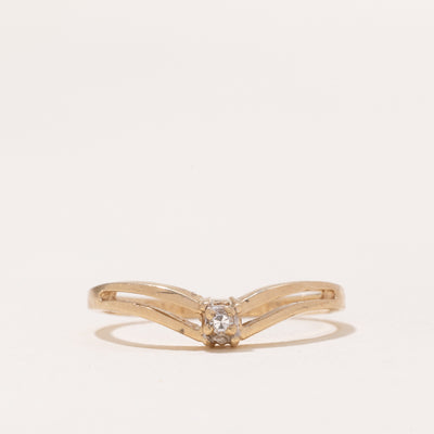 Diamond Chevron Ring | 0.01ct | SZ 5.75