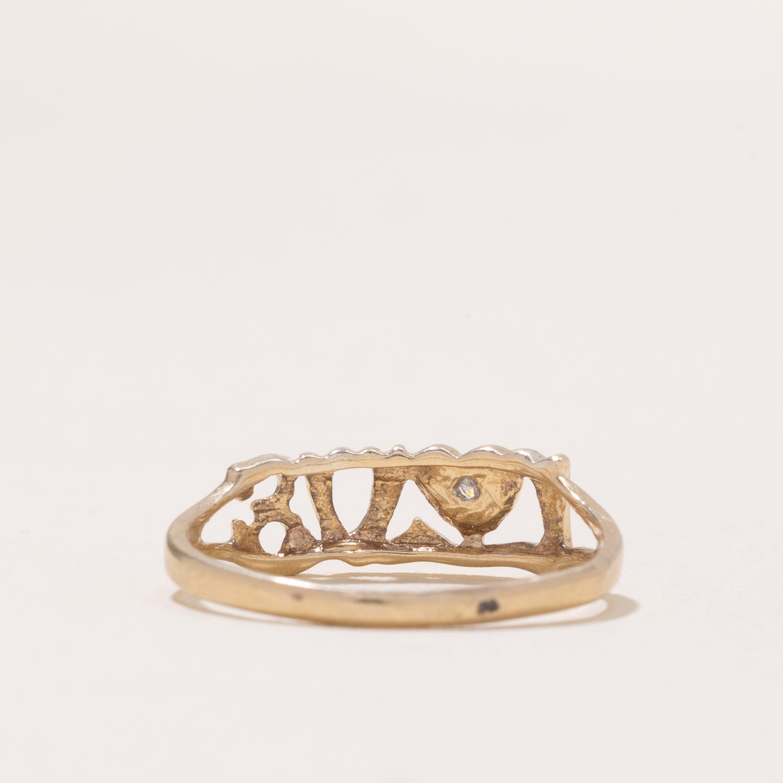 Diamond 'Love' Ring | 0.007ct | SZ 6