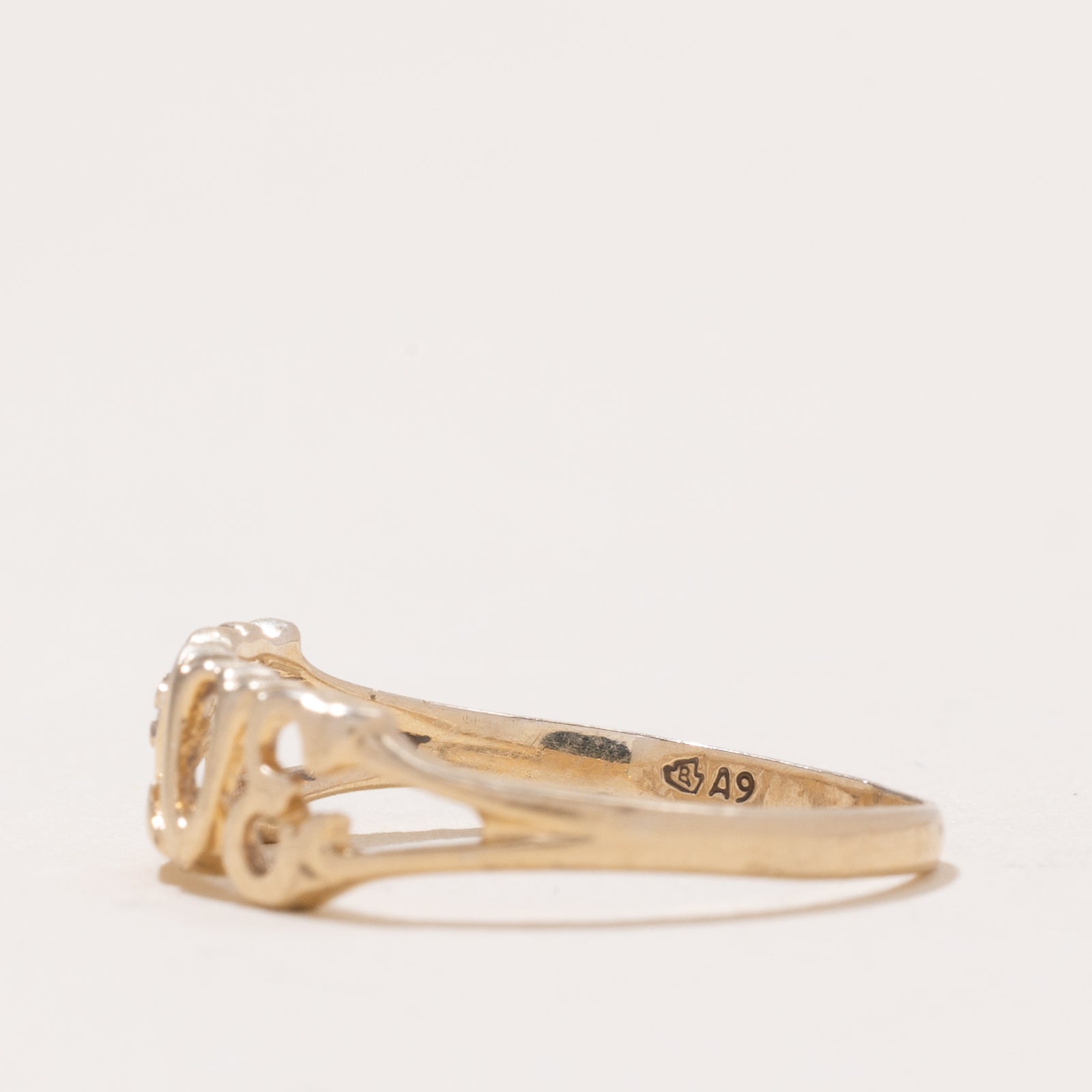 Diamond 'Love' Ring | 0.007ct | SZ 6