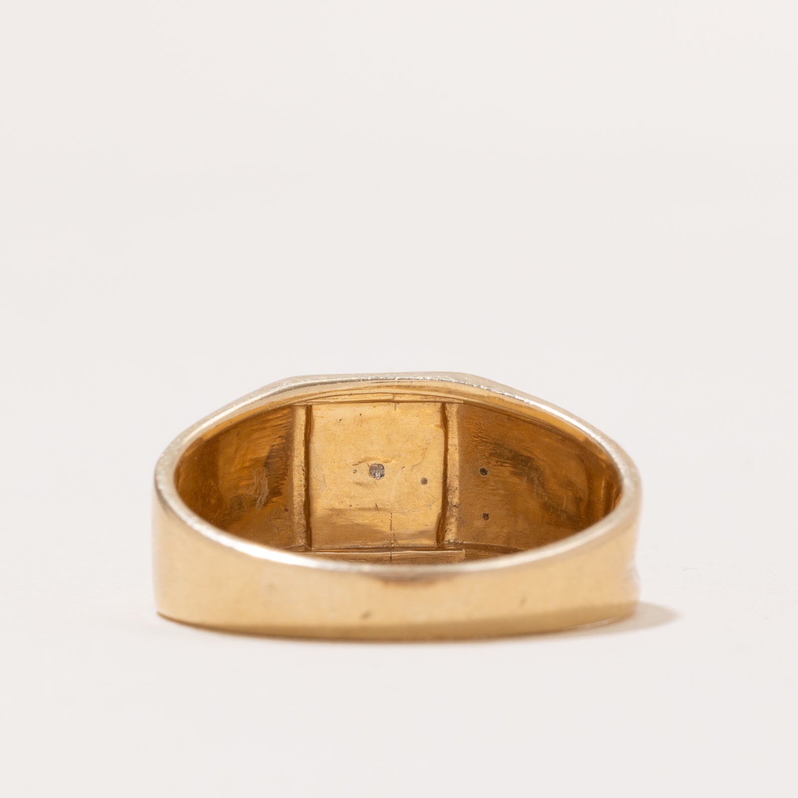 Diamond Cluster Signet Ring | 0.005ct | SZ 10.75