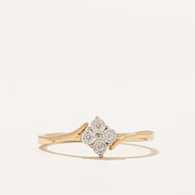 Illusion Set Diamond Bypass Ring | 0.04ctw | SZ 6