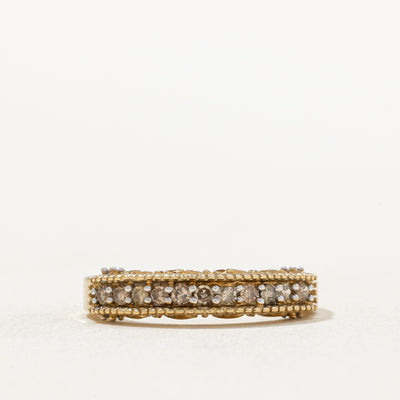 Semi Eternity Diamond Textured Band | 0.15ctw | SZ 6.25