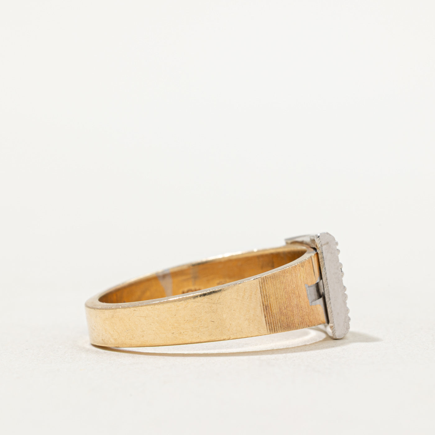 Diamond Belt Buckle Ring | 0.02ctw | SZ 10.25