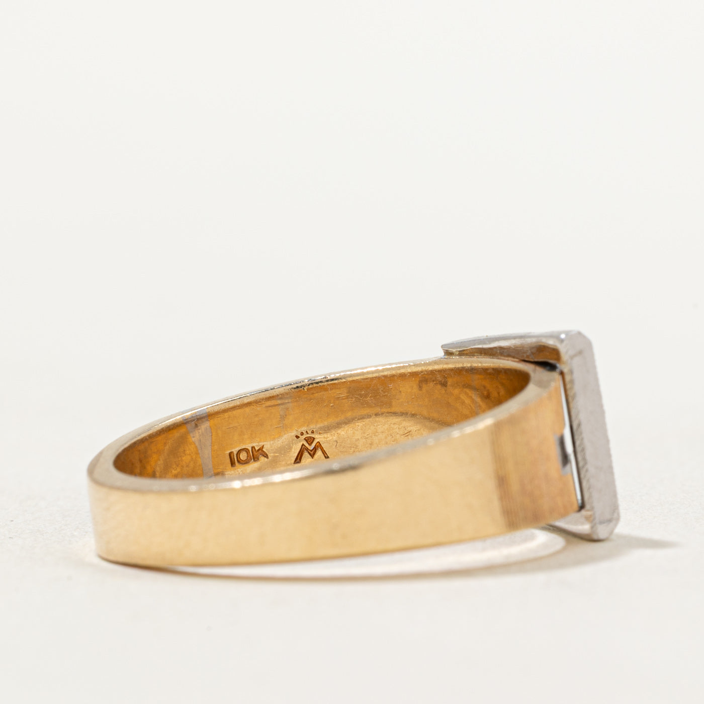 Diamond Belt Buckle Ring | 0.02ctw | SZ 10.25