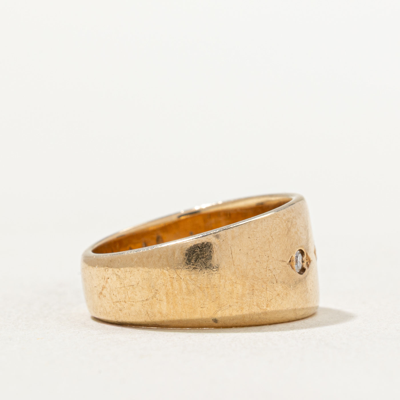 Three Stone Diamond Cigar Band | 0.03ctw | SZ 4.25