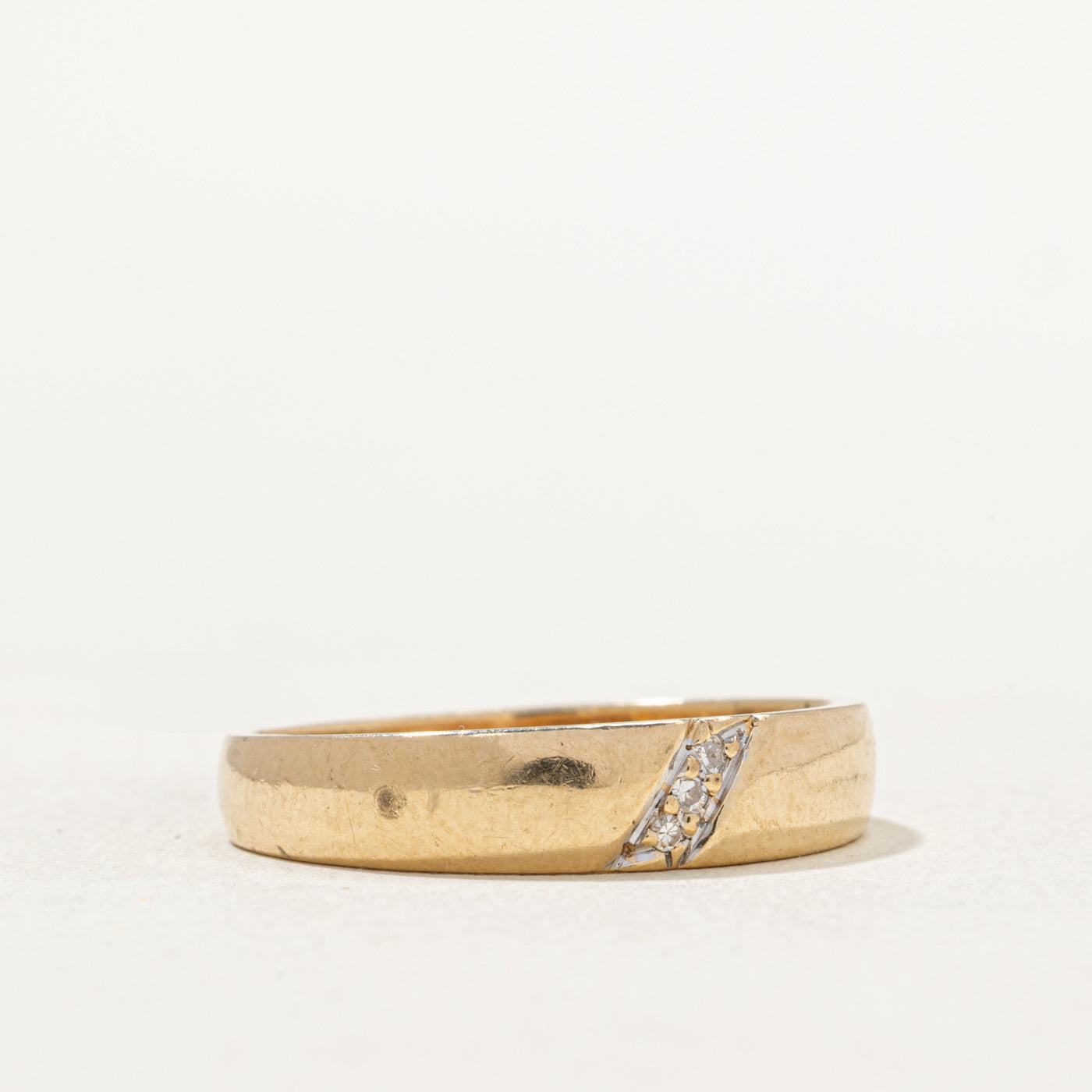 Diagonal Set Diamond Band | 0.02ctw | SZ 9.25
