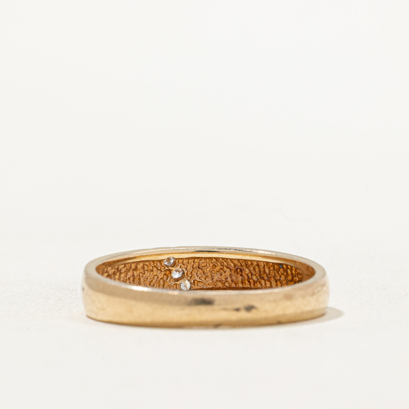 Diagonal Set Diamond Band | 0.02ctw | SZ 9.25
