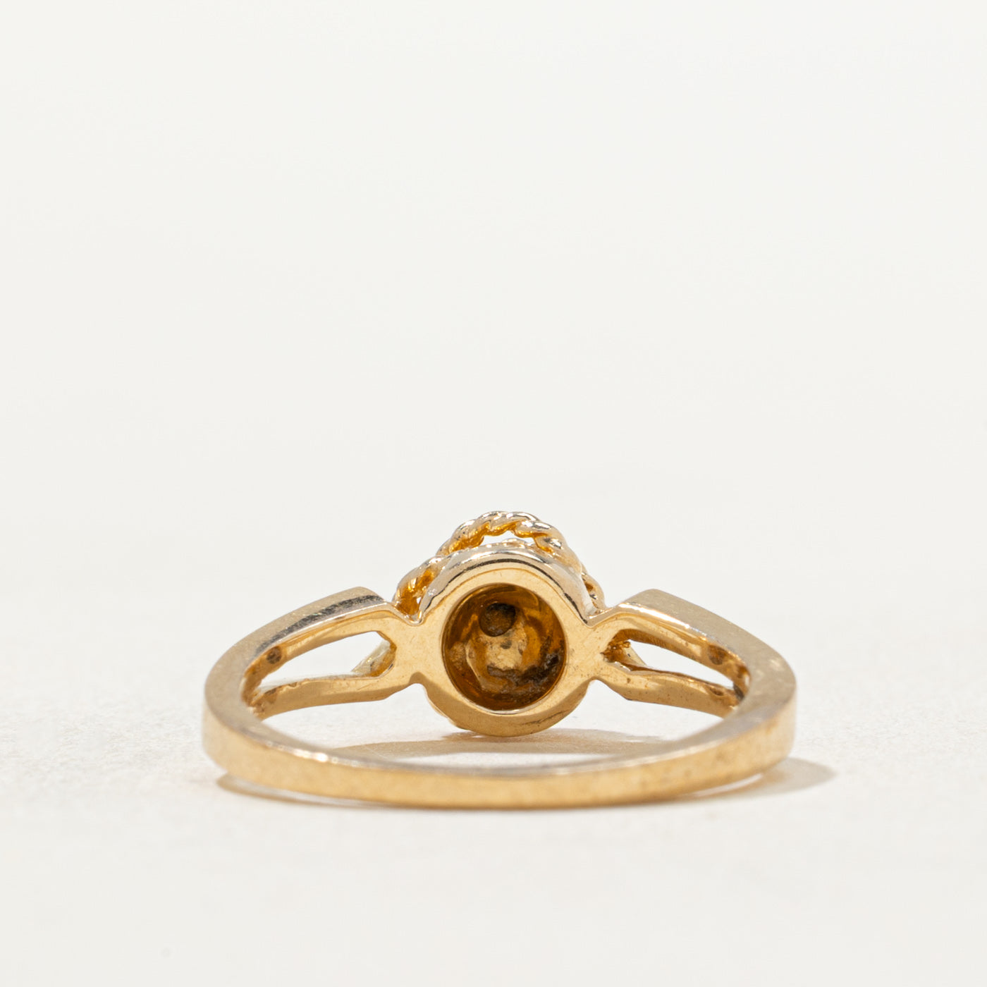 Single Stone Diamond Flower Tapered Ring | 0.015ct | SZ 3.75