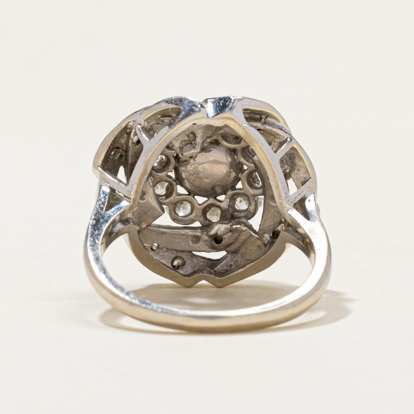 Pearl & Diamond Cocktail Ring | 0.50ctw | SZ 7