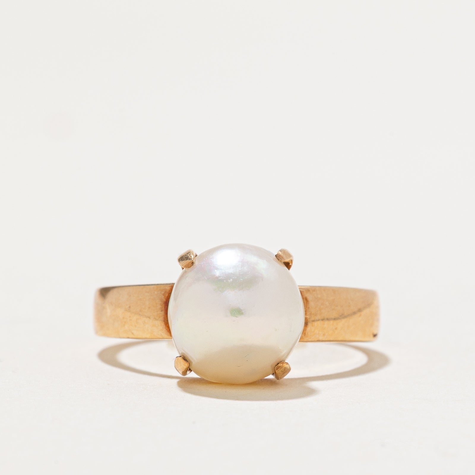 Solitaire Pearl Ring | SZ 6.5