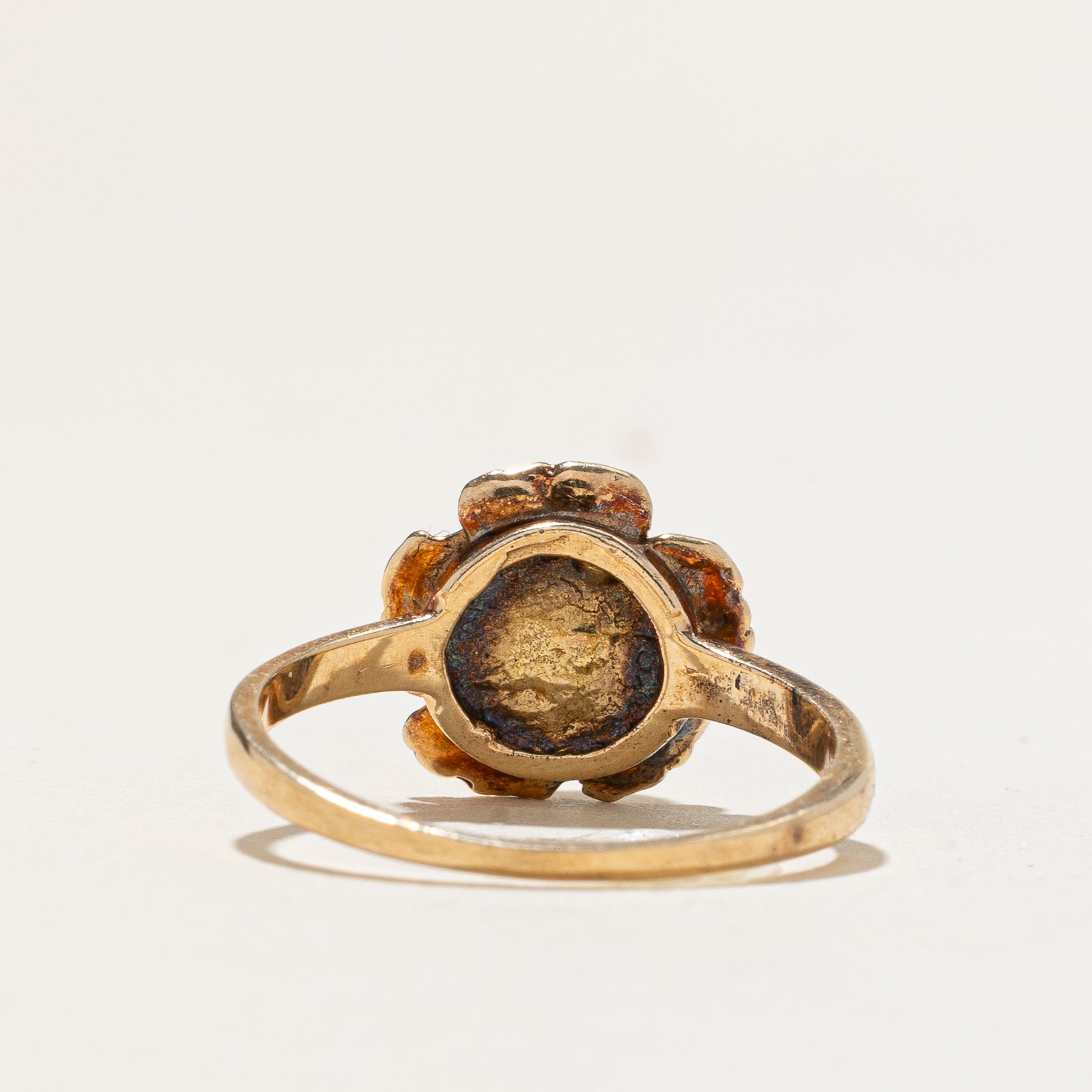 Solitaire Pearl Flower Ring | SZ 6.75