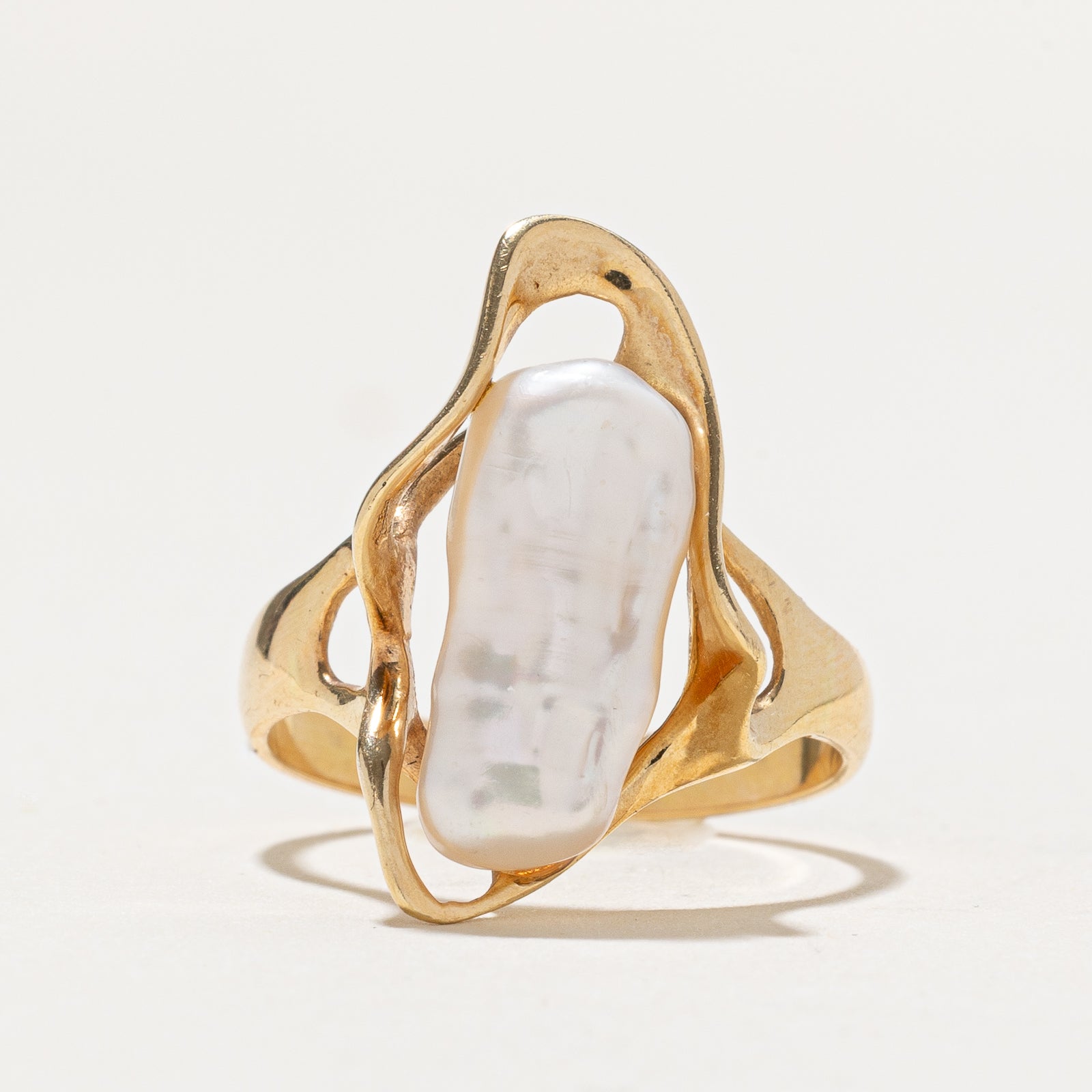 Baroque Pearl Abstract Ring | SZ 6.5