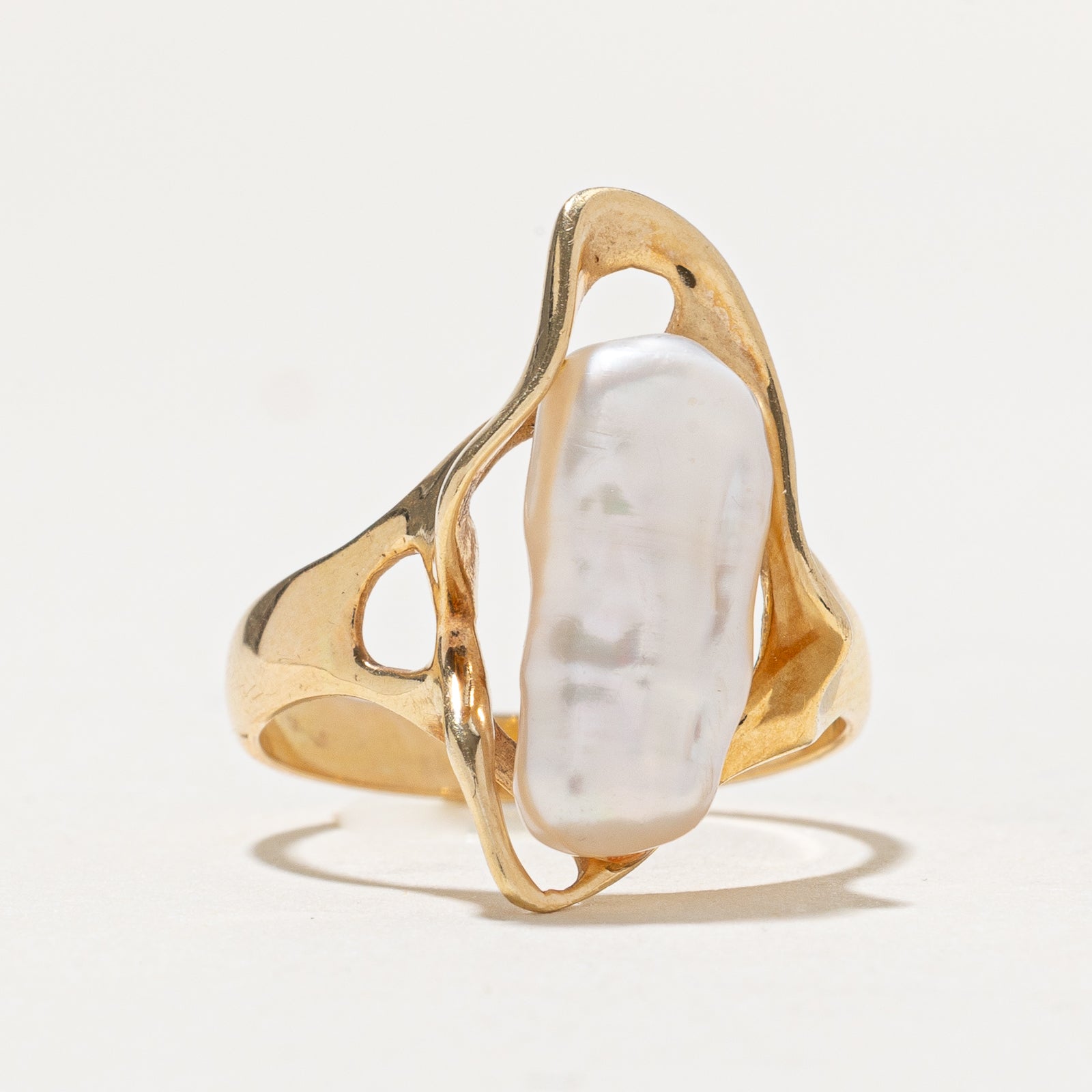 Baroque Pearl Abstract Ring | SZ 6.5