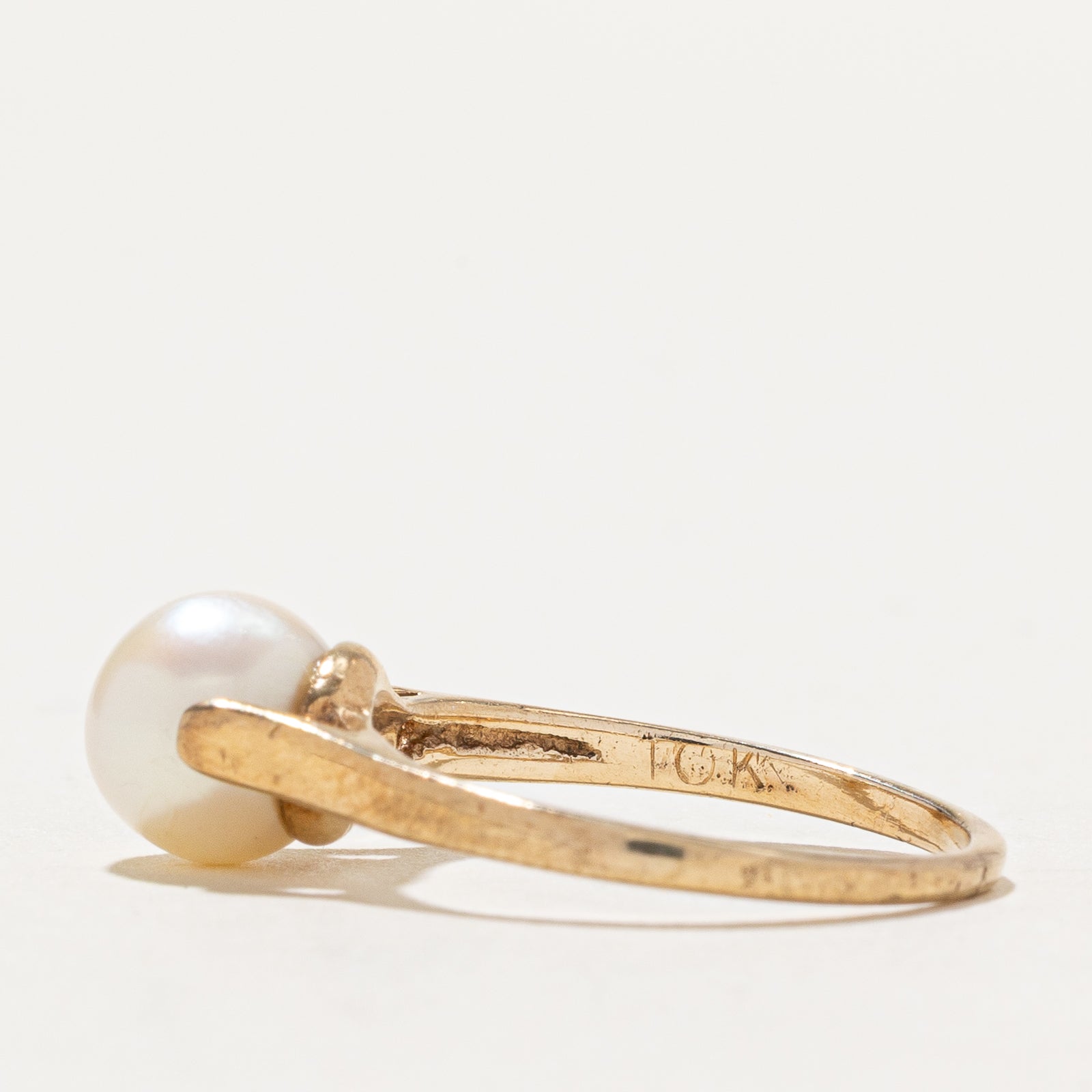 Bague solitaire en perle | Taille 5,5