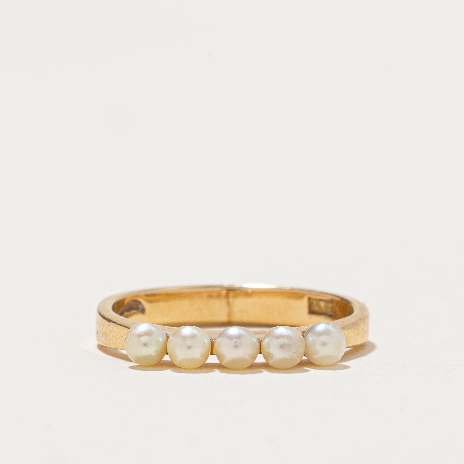 Bague cinq pierres en perles | Taille 4,5