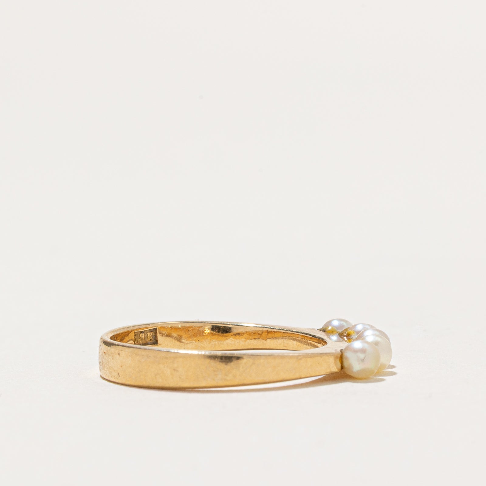 Bague cinq pierres en perles | Taille 4,5