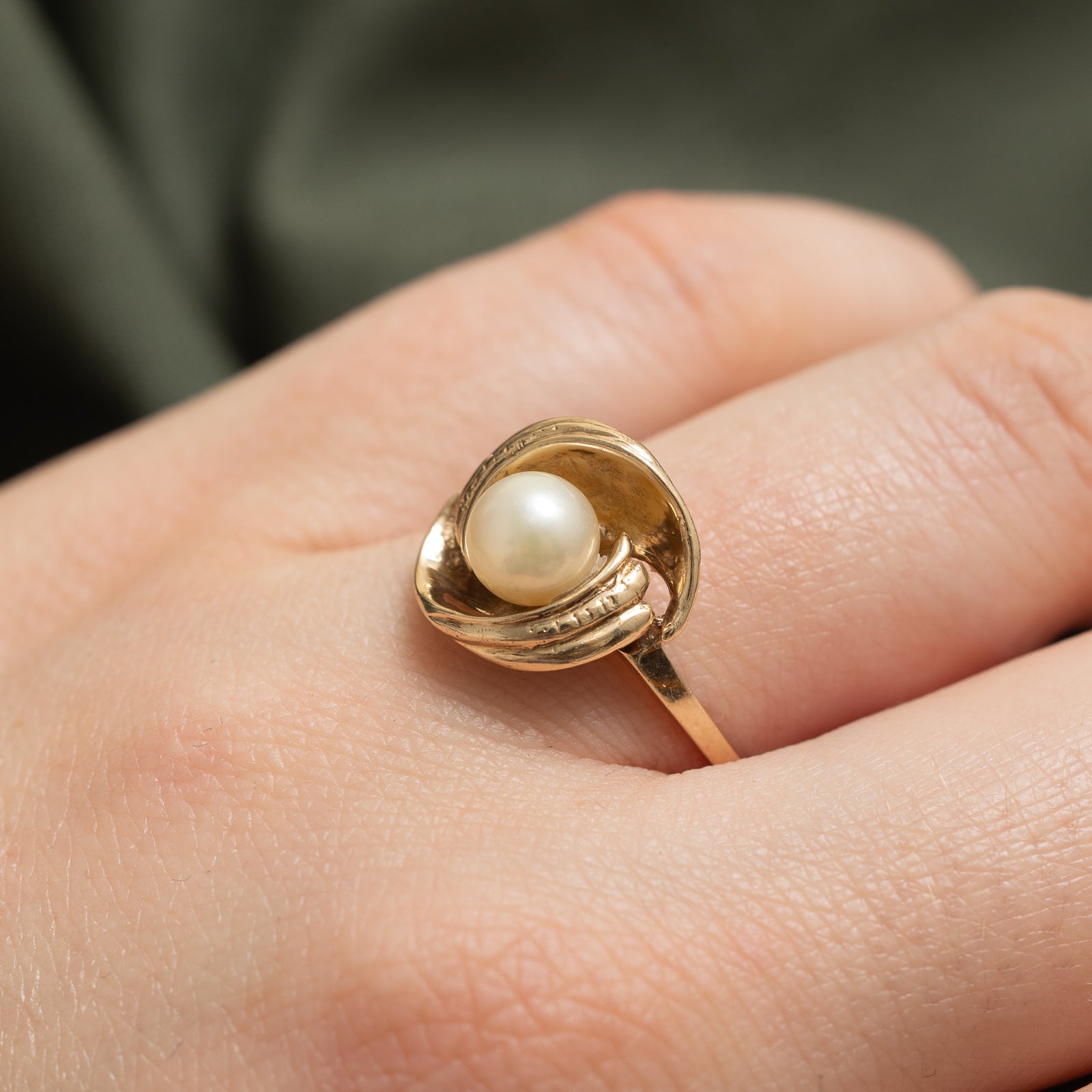 Solitaire Pearl Ring | SZ 8.25