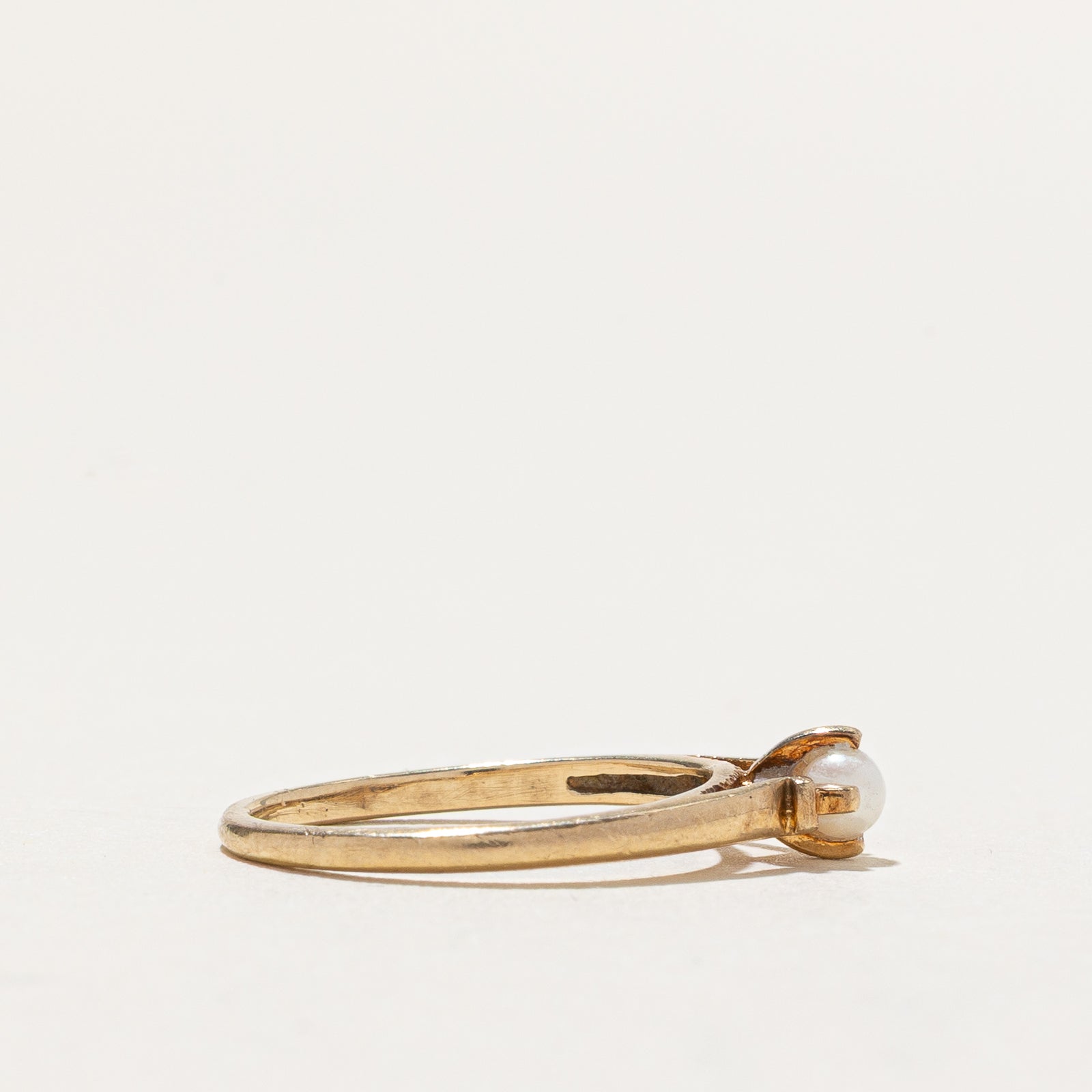 Solitaire Pearl Ring | SZ 2.75