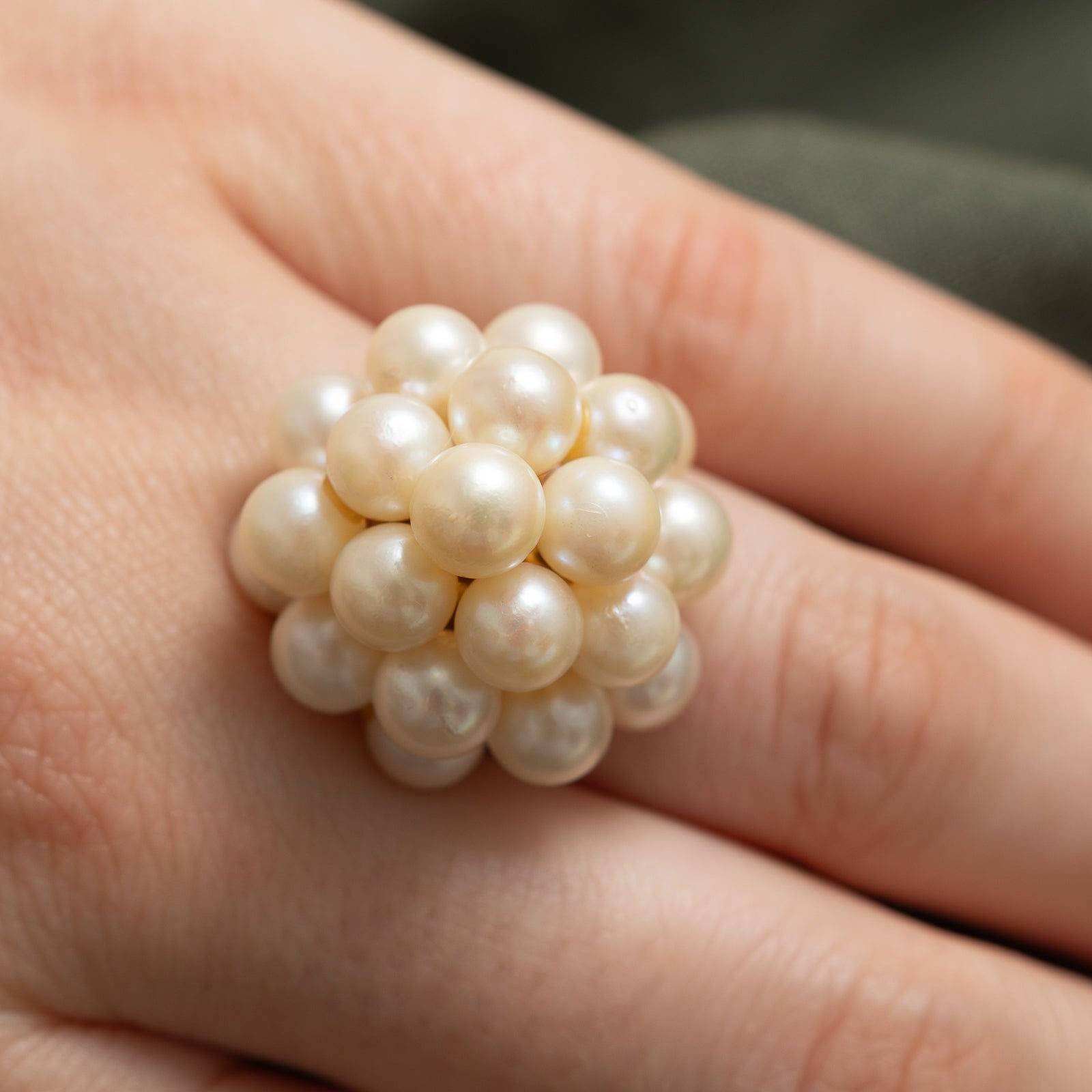 Pearl Cluster Cocktail Ring | SZ 5.25 Pearl Cluster Cocktail Ring | SZ 5.25