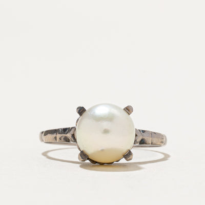 Solitaire Pearl Ring | SZ 6.75