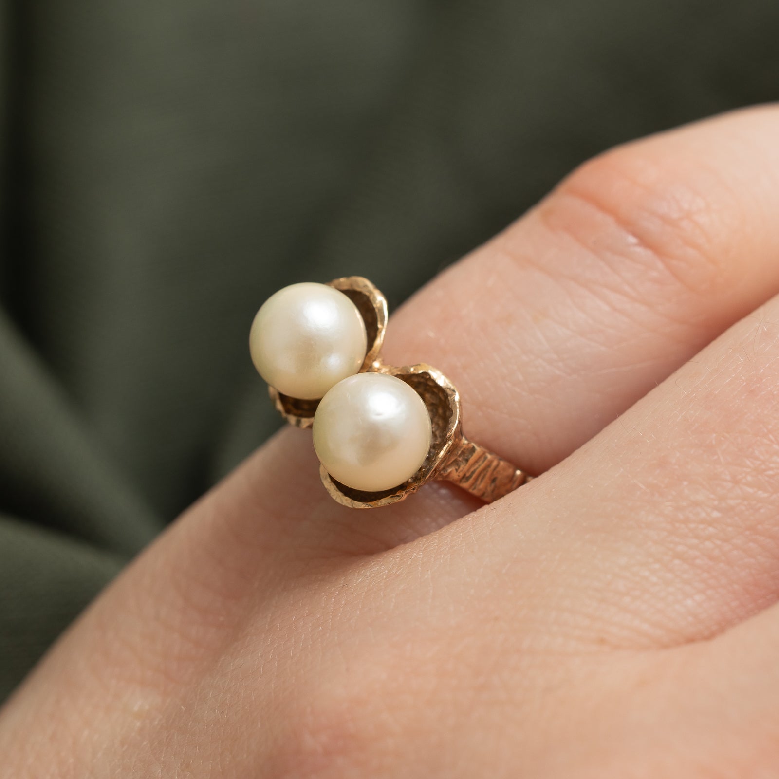 Toi et Moi Pearl Ring | SZ 4.25