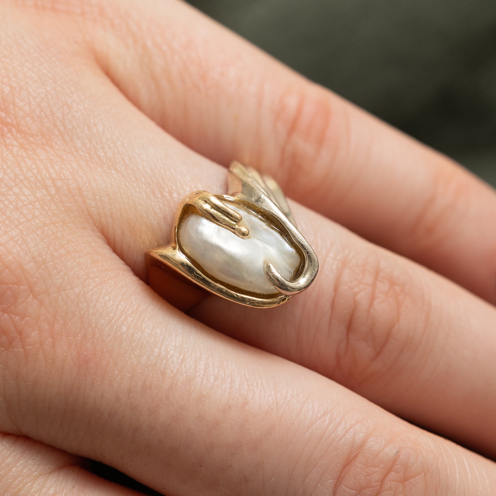Baroque Pearl Abstract Ring | SZ 7.25