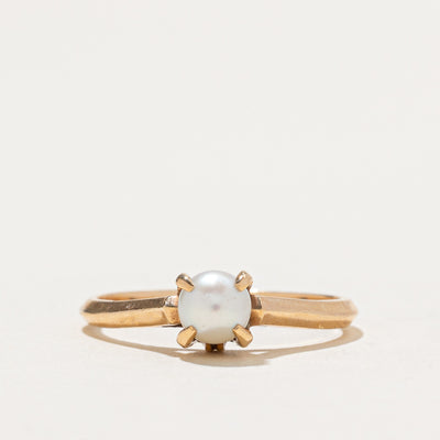 Solitaire Pearl Ring | SZ 6